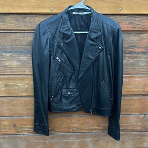 Truth and Pride Textured Black Leather Jacket